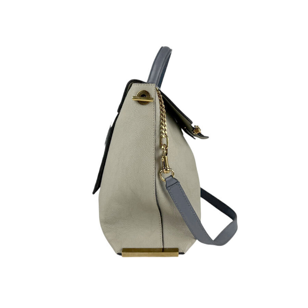 Chloe Claire Bag Blue Gray Leather Shoulder